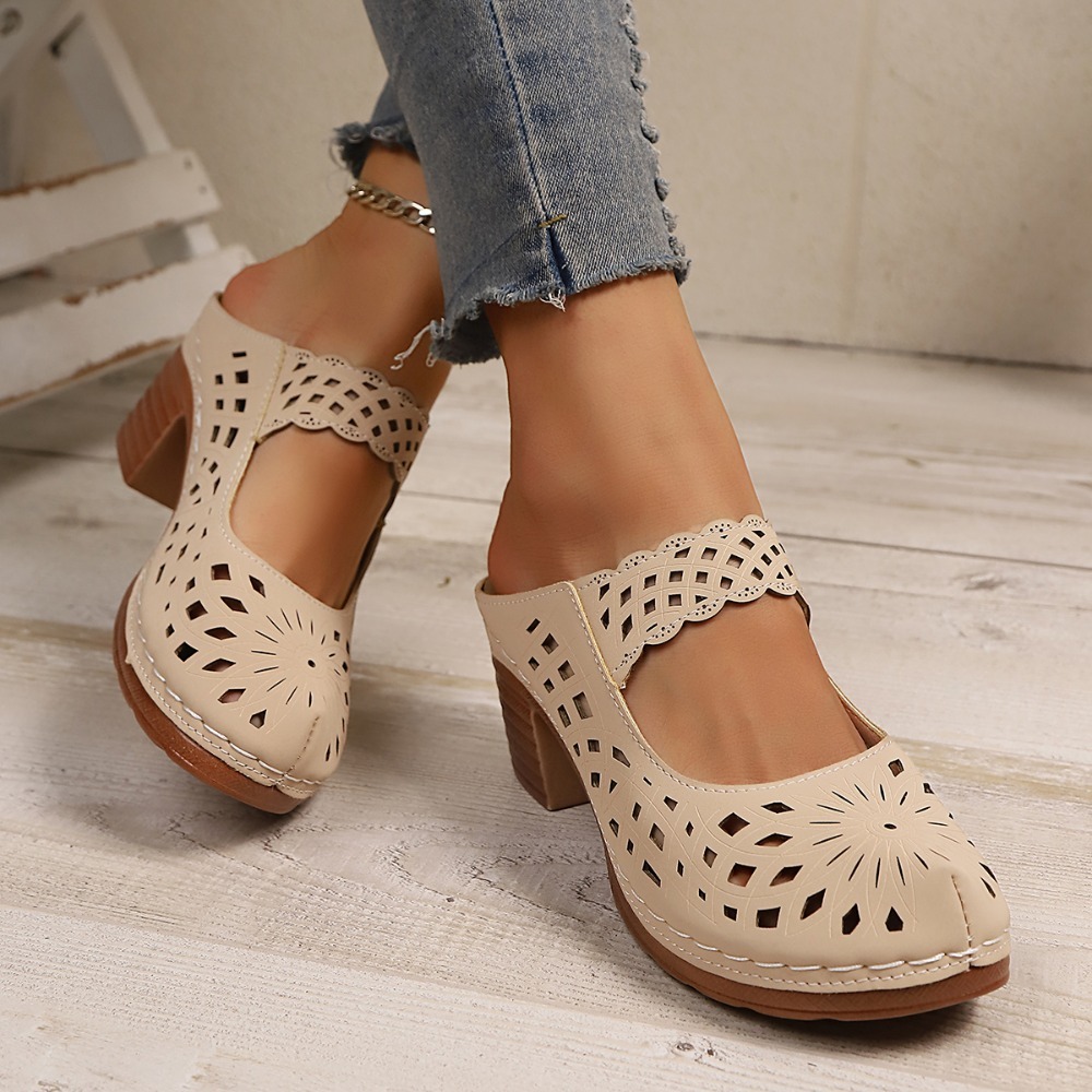 Women Hollow Cutout Mules Chun - đánh giá và giá Vintage Fashion Dresses
