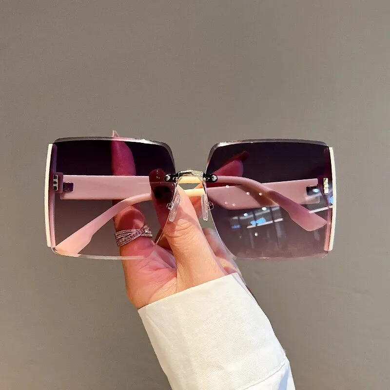 New Square Frameless Retro Sun - đánh giá và giá Vintage Fashion Enthusiasts